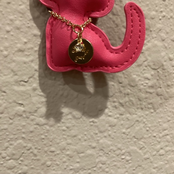 Pink Cat Keychain with Gold Accents - Picture 3 of 6